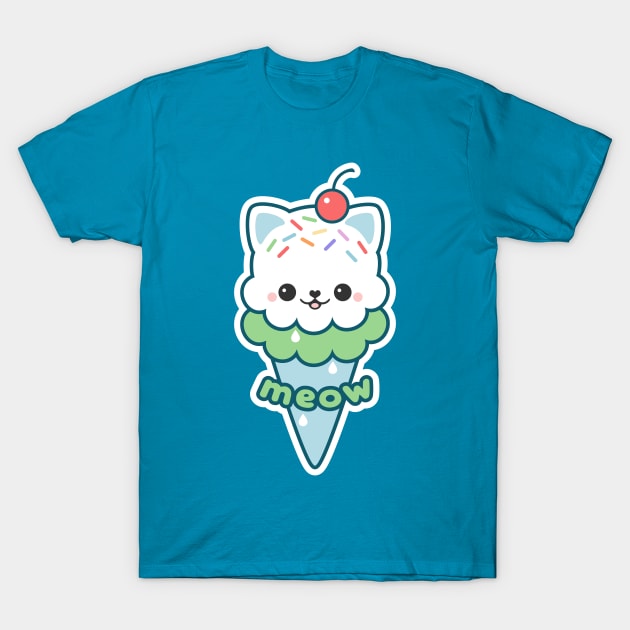 Ice Cream Kitty T-Shirt by sugarhai